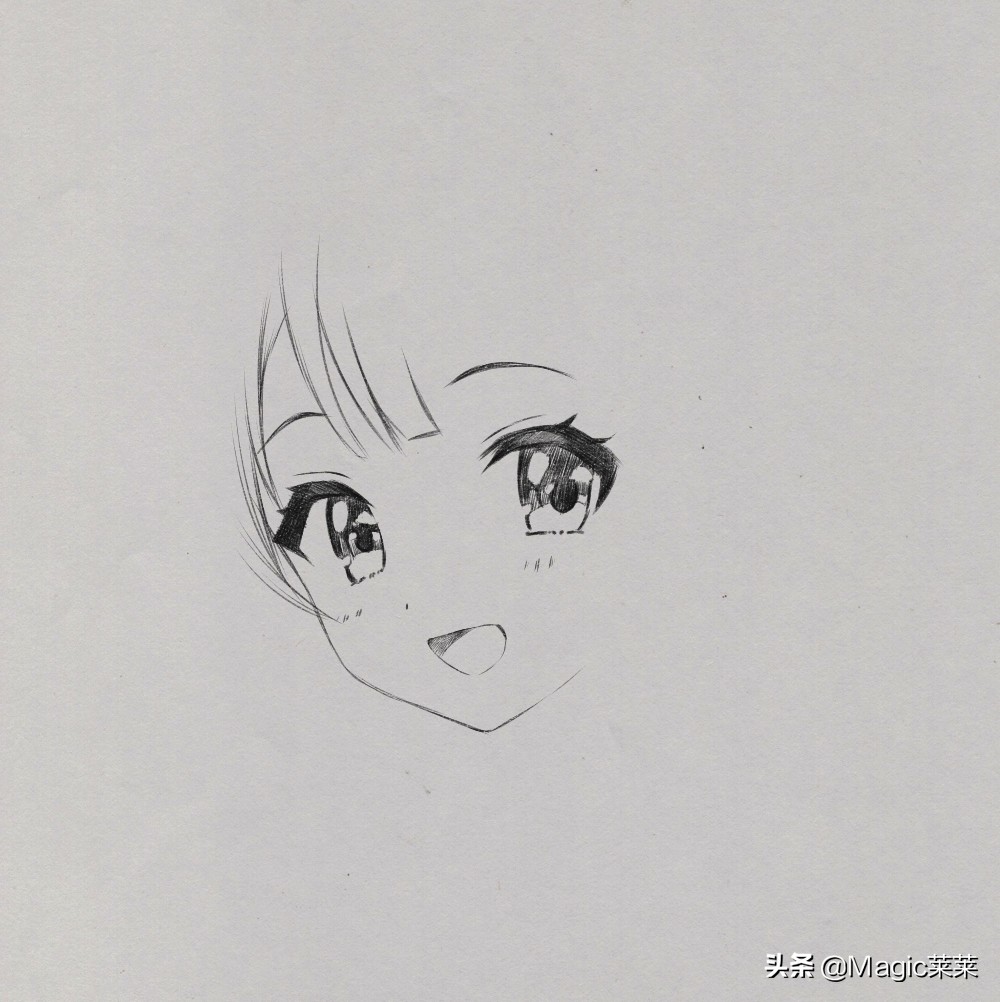 动漫可爱女孩铅笔手绘教程 素描风格 简单易学