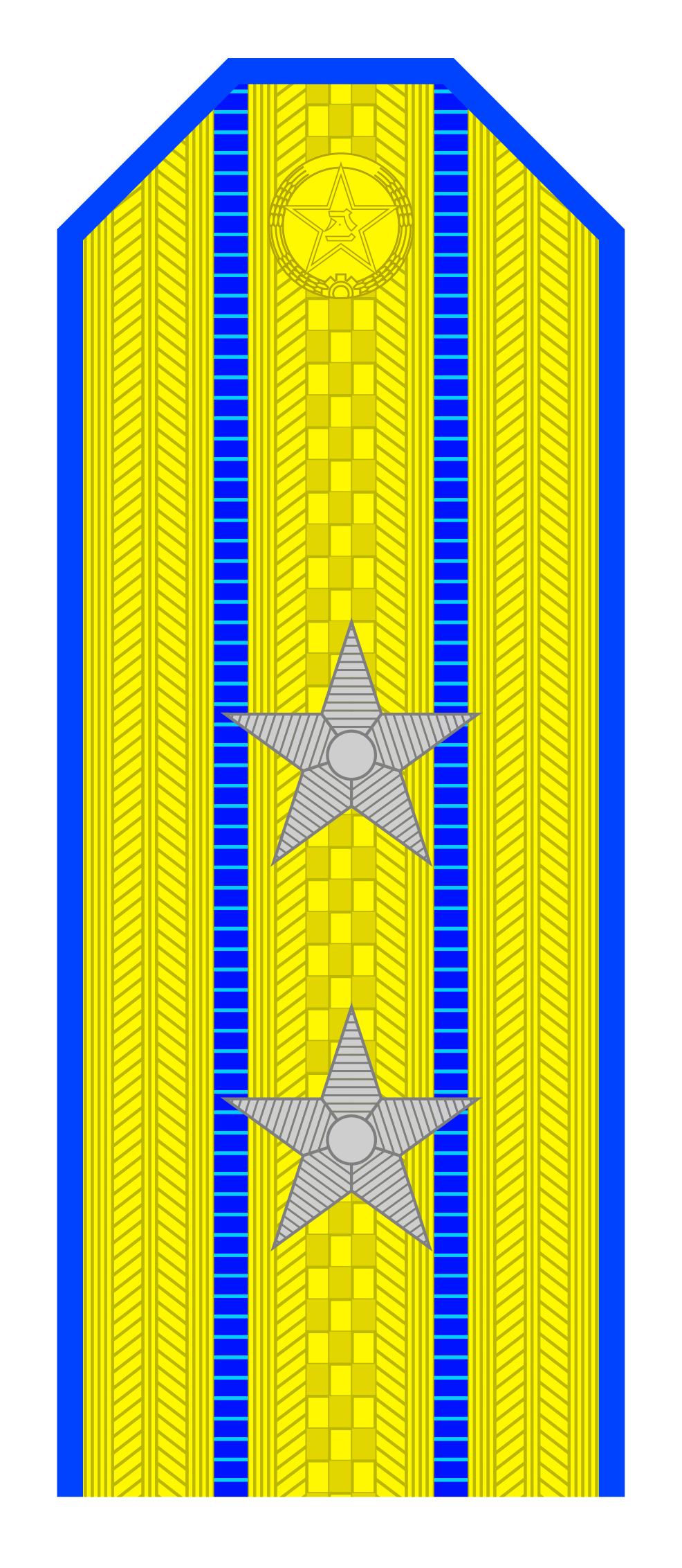 解放军肩章大小图片（解放军55式军衔军官常服肩章一览）