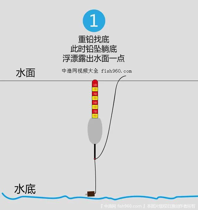 平水调漂的正确方法教程（1步教你找底4步快速上鱼）