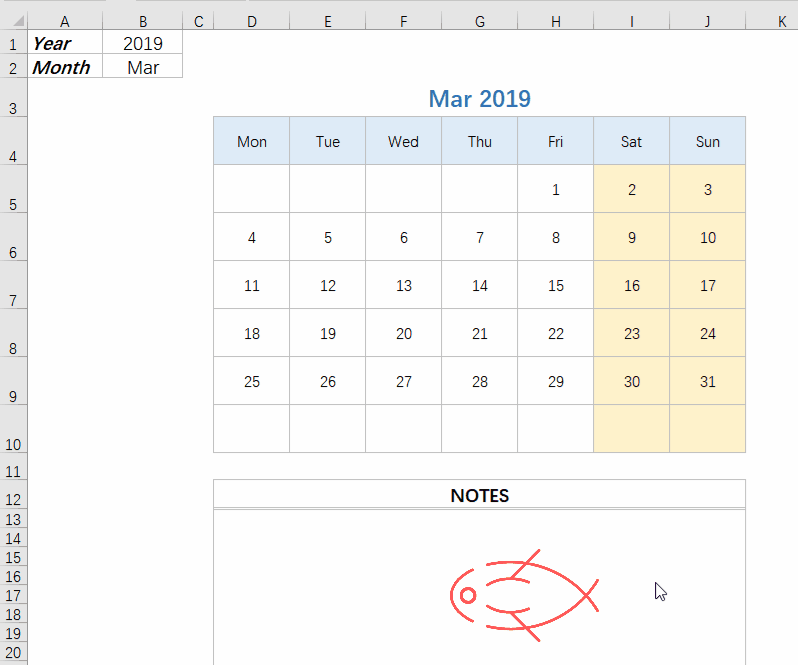 日历模板网站(Excel 每月、每年的Excel日历模板分享)