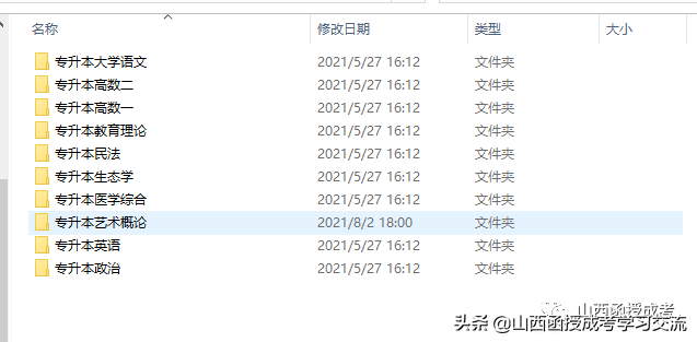 2021山西省成人高考电子版教材已上传