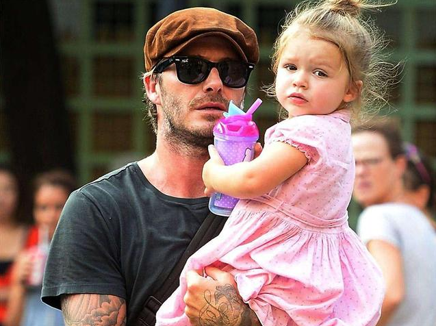 贝克汉姆与女儿亲吻，父女之间亲密界限引争议，家长要引起重视