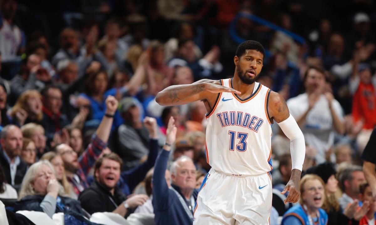 雷霆时期多次绝杀的保罗乔治进攻集锦动图)