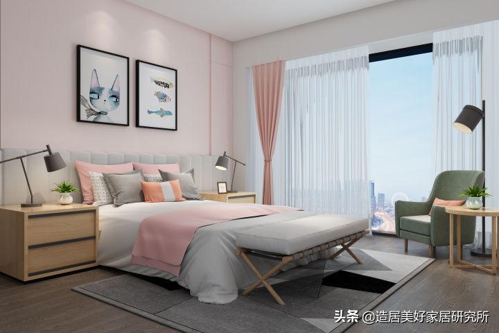 臥室背景牆别放空，这样设计美极了