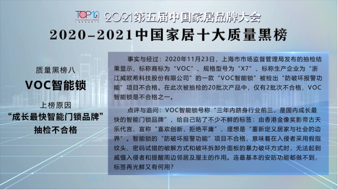 权威发布！2020-2021中国家居十大质量黑榜