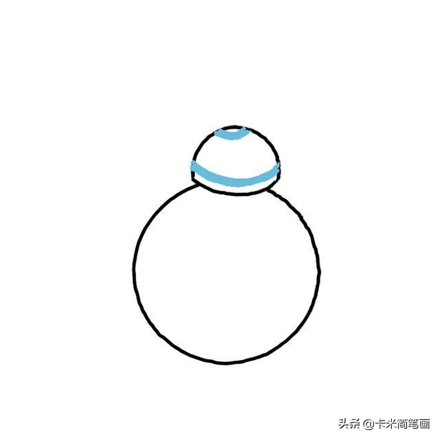 机器人简笔画 - 星球大战BB-8简笔画教程