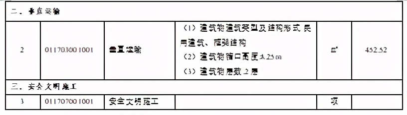 某办公楼工程量清单编制实例