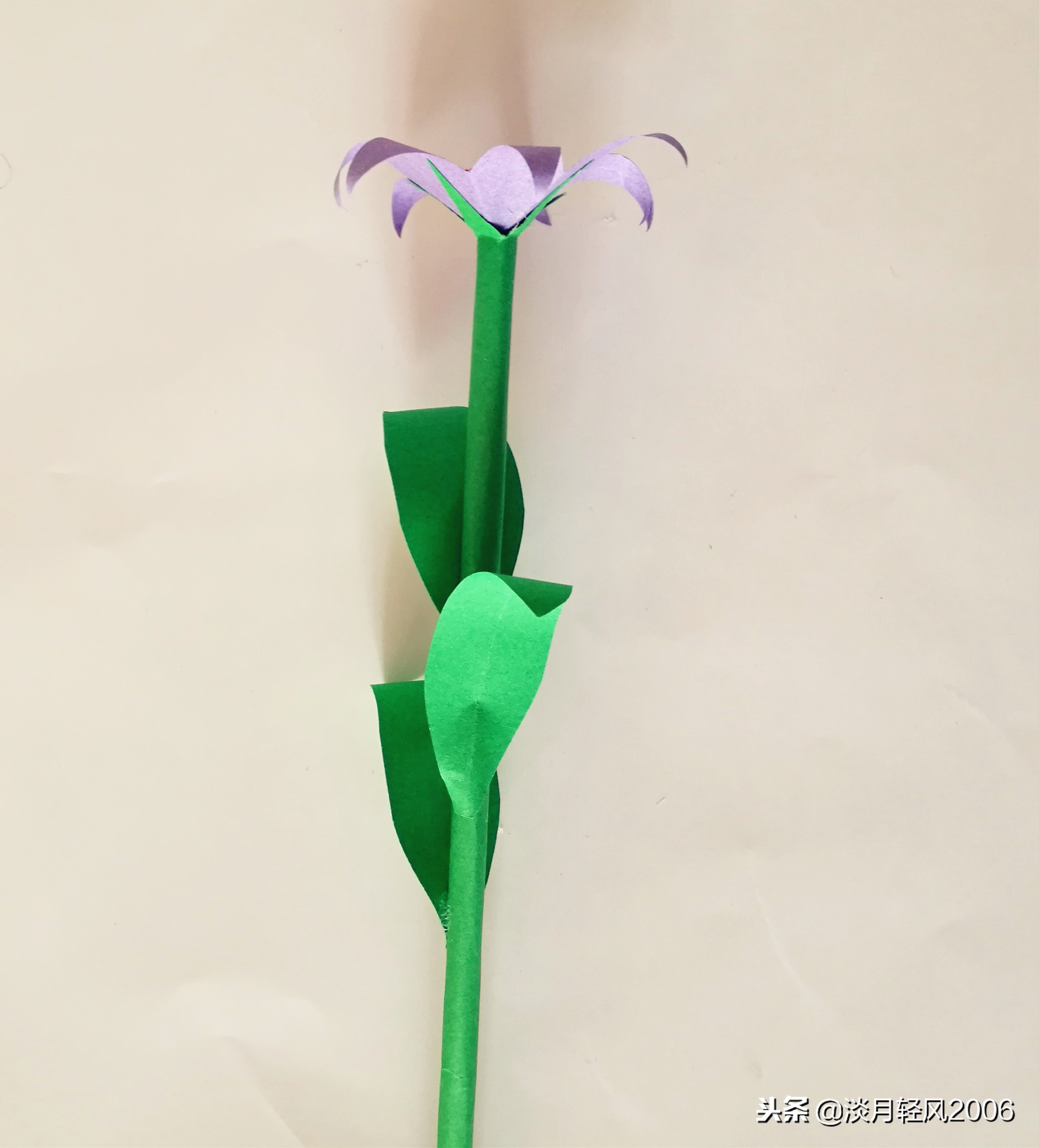 卡纸手工制作花(幼儿园手工,教孩子自己动手用卡纸做出一支立体花,有