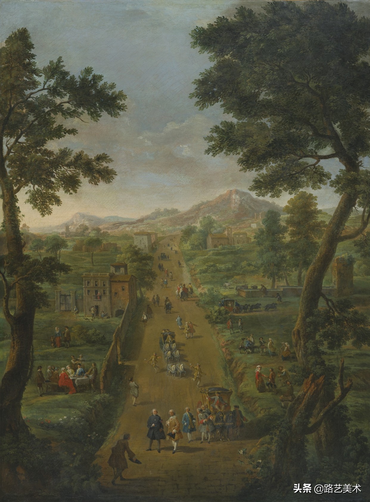 广阔的风景,古典园林风景-帕尼尼|美术作品)