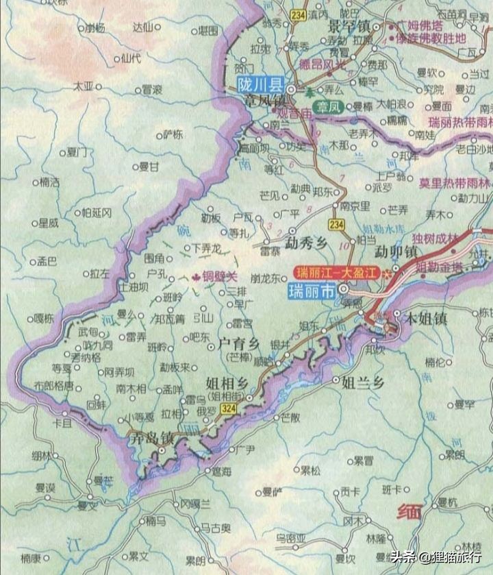 瑞丽在云南省的哪个地区(云南省瑞丽市有21万人口,这里三面环缅甸,有