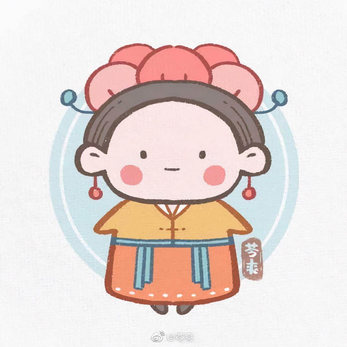 古代人简笔画男女(古风简笔大全!