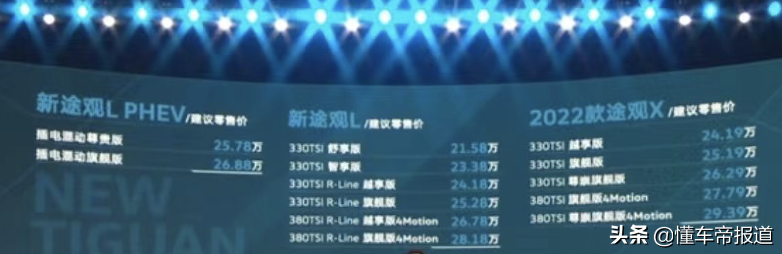 2020款大众途观新车报价及外观图片一览