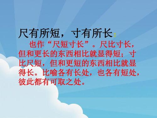 尺有所短，寸有所长