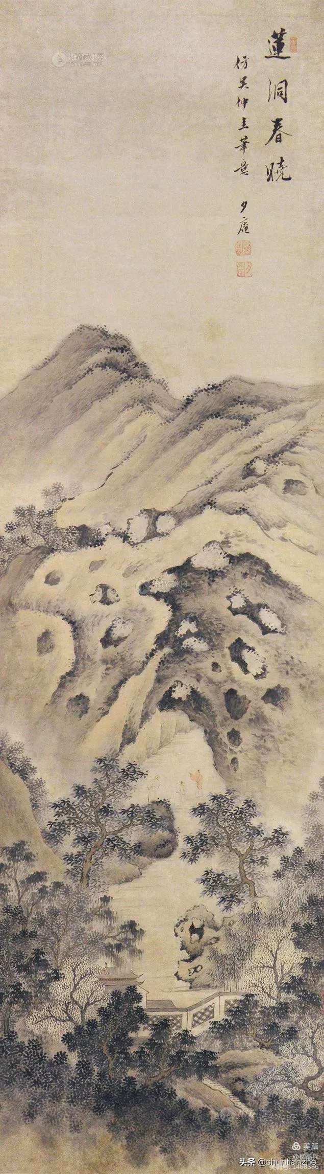 春晓图片(名家山水画《春晓图》欣赏)