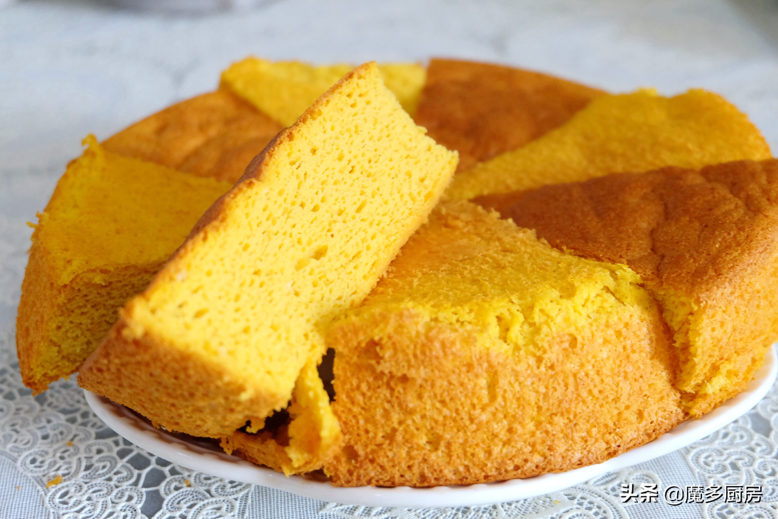 无糖版粗粮蛋糕的初级教程来了!第一次做就成功,营养健康好吃