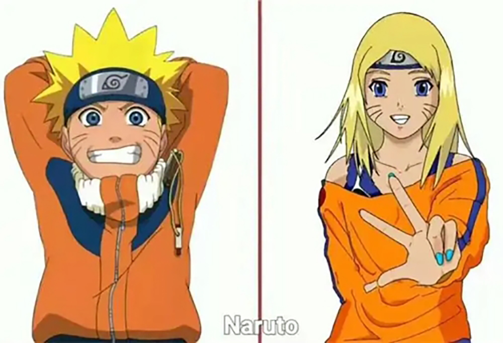 火影:男角色女性化,鸣人佐助辣眼睛,我爱罗好美