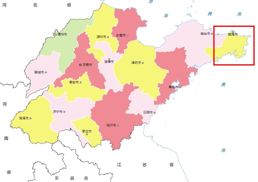 胶东半岛地图 山东半岛地图 全图-徐拾记官网