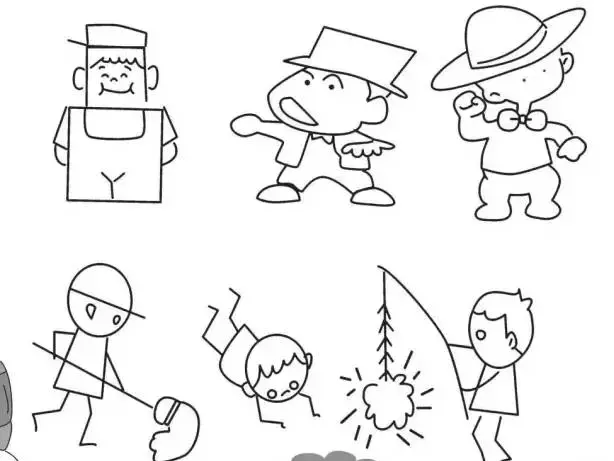 简笔画|人物简笔画大全,简单好画,一学就会,快为宝宝收藏!