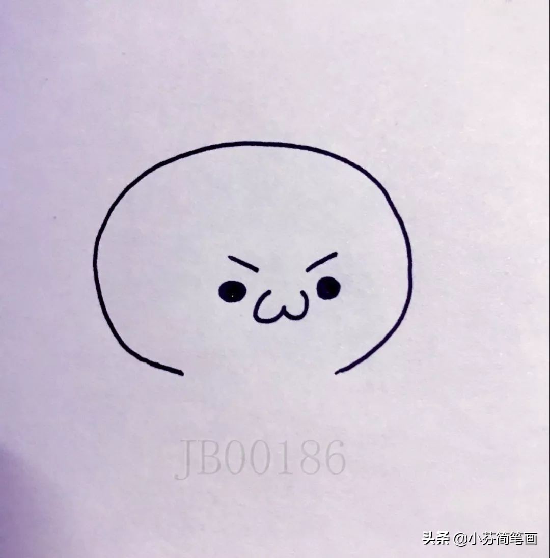 长草颜团子简笔画一个超萌的简笔画图解