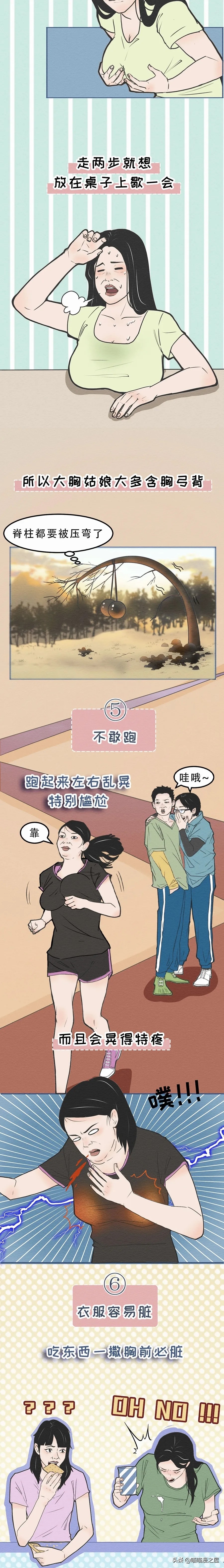 胸大的姑娘，真的快乐吗？（漫画）