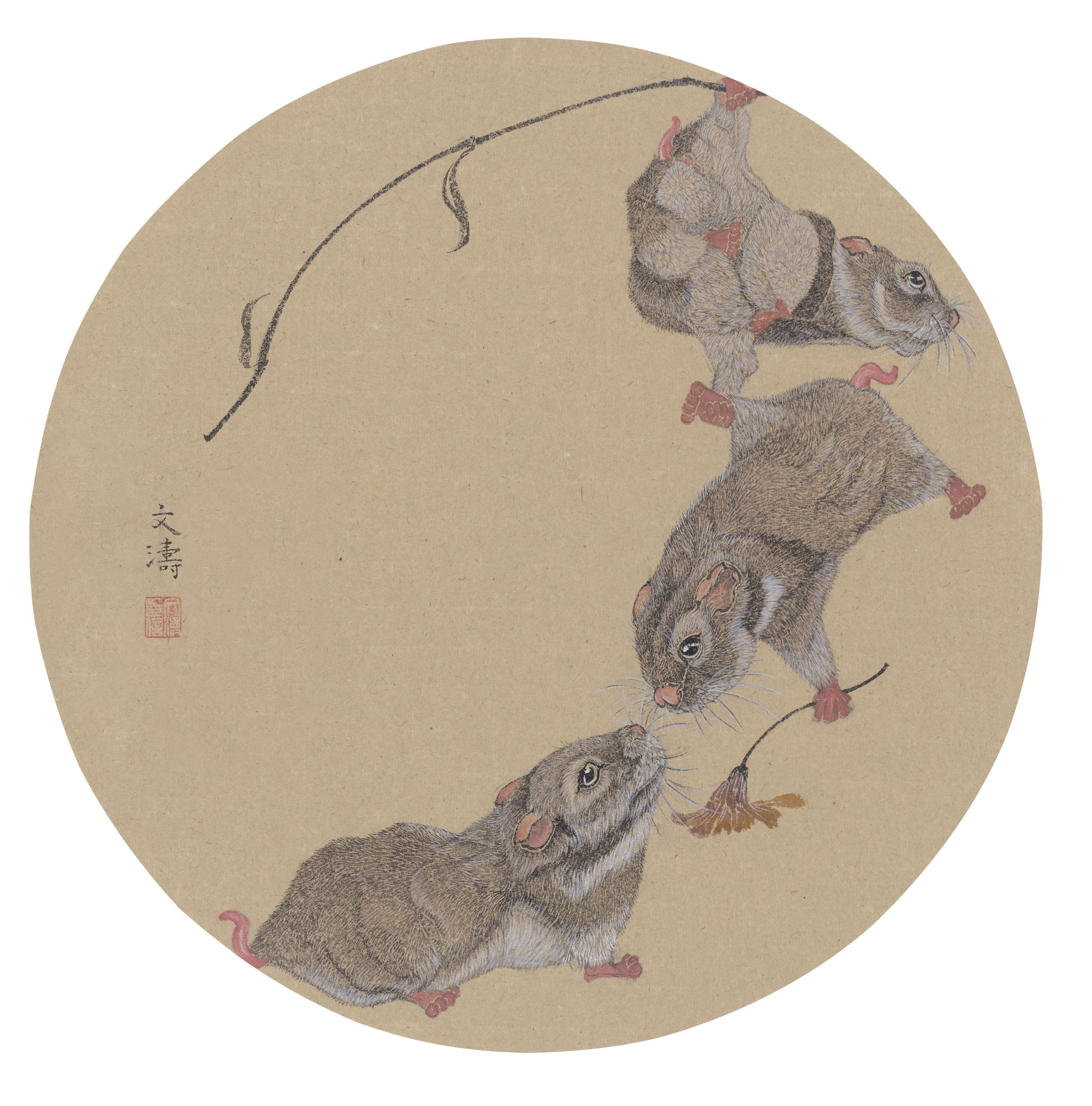 灵鼠物语 萌翻你我——记青年画家王文涛的鼠年画鼠