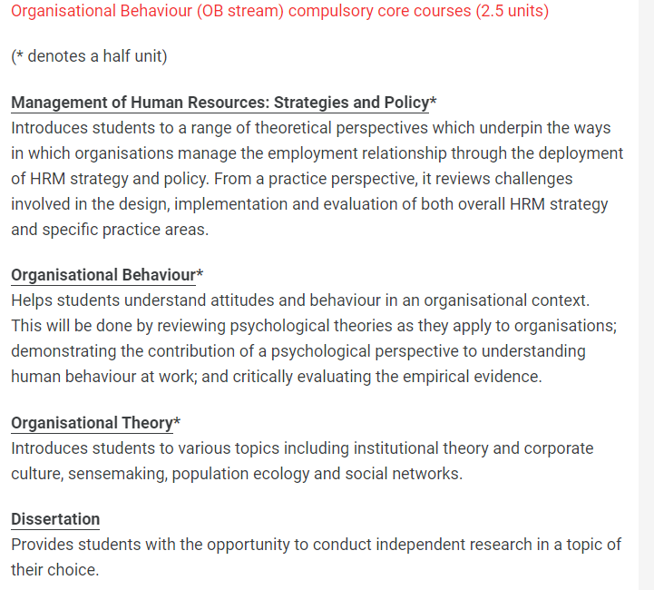 伦敦政治经济学院：人力资源专业研究生学位项目介绍