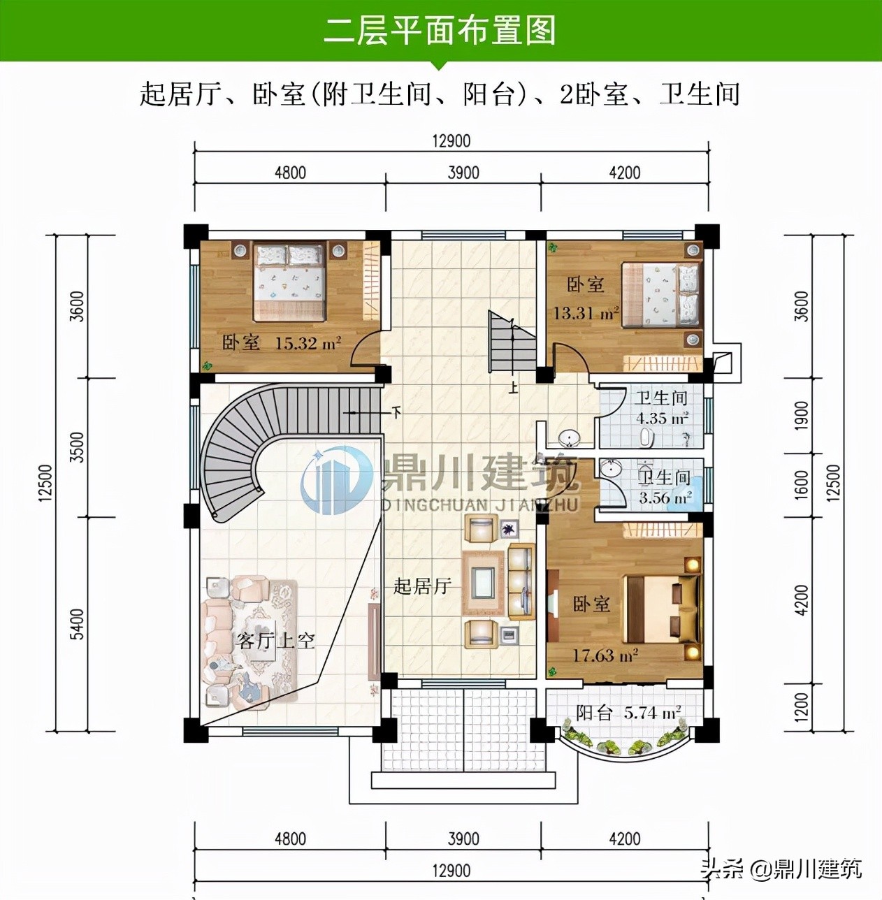4套复式带旋转楼梯别墅，室内装饰怎么做？何不参考这个效果图