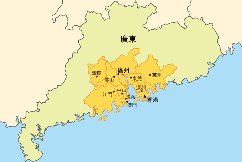 珠江三角洲地图简图图片