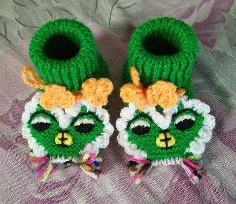 婴儿的鞋子怎么编织(2款可爱宝宝毛线鞋) - 乐宝宝贝