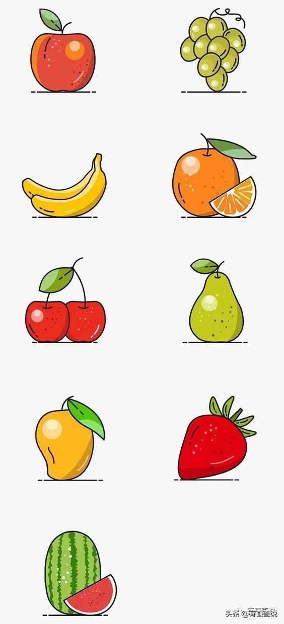 各种水果的画法 卡通图片