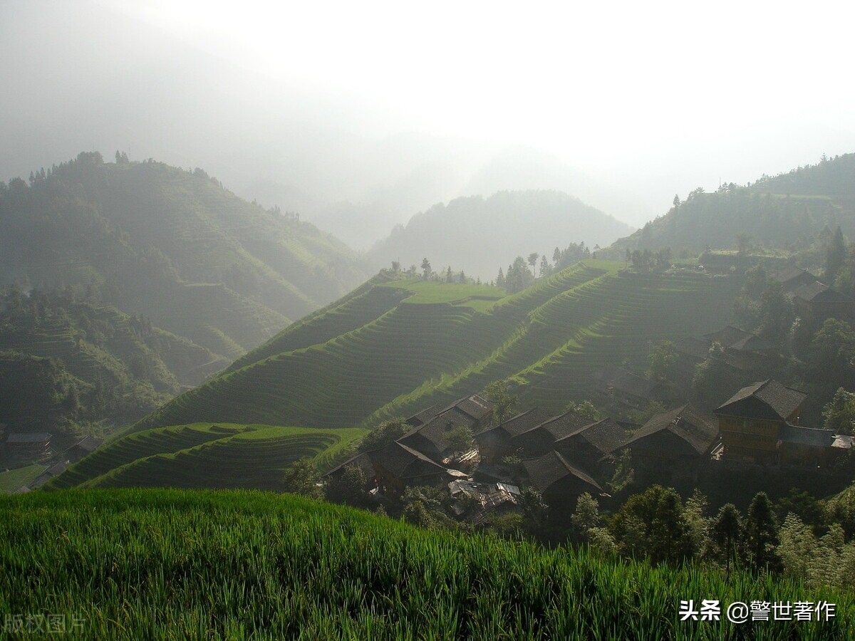 七律.清晨街巷雨缠绵