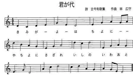 在翻译日本国歌到中国人之后只有28个单词。