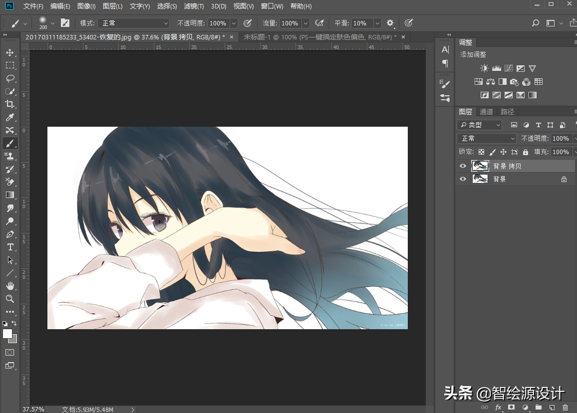 教你用ps三步提取线稿图设置好参数之后点击确定可以看到最后提取的