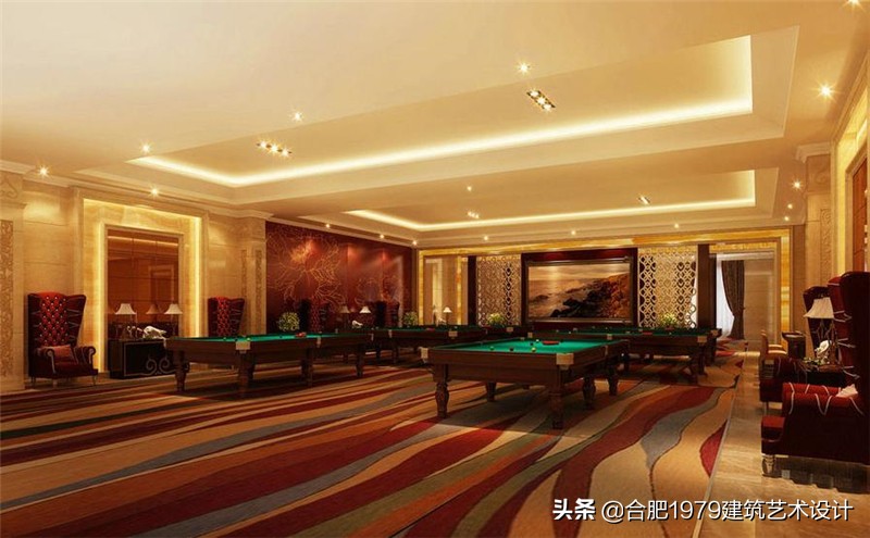 合肥台球会所设计案｜合肥台球室设计效果图欣赏