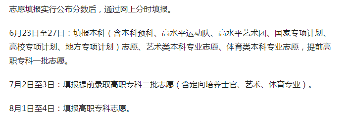 15省市高考填报志愿时间已出炉！陕西6月24日开始