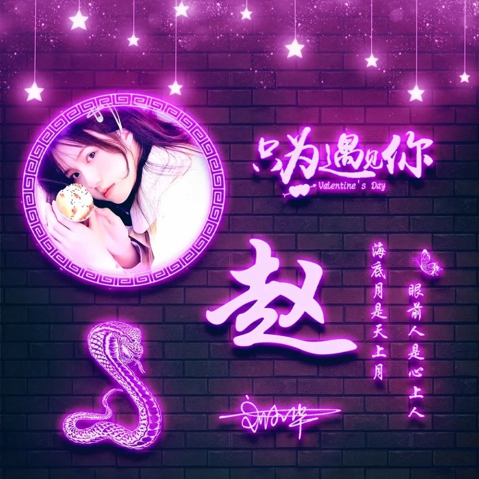 用你名字做头像,40张炫彩十二生肖签名头像,精心为您设计