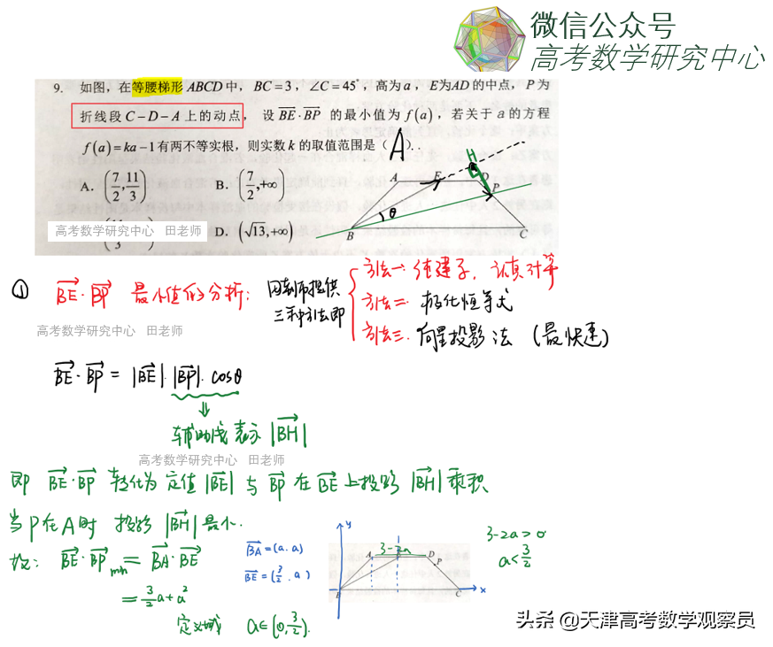天津市南开中学2020届高三年级第五次月考数学选择压轴题解读