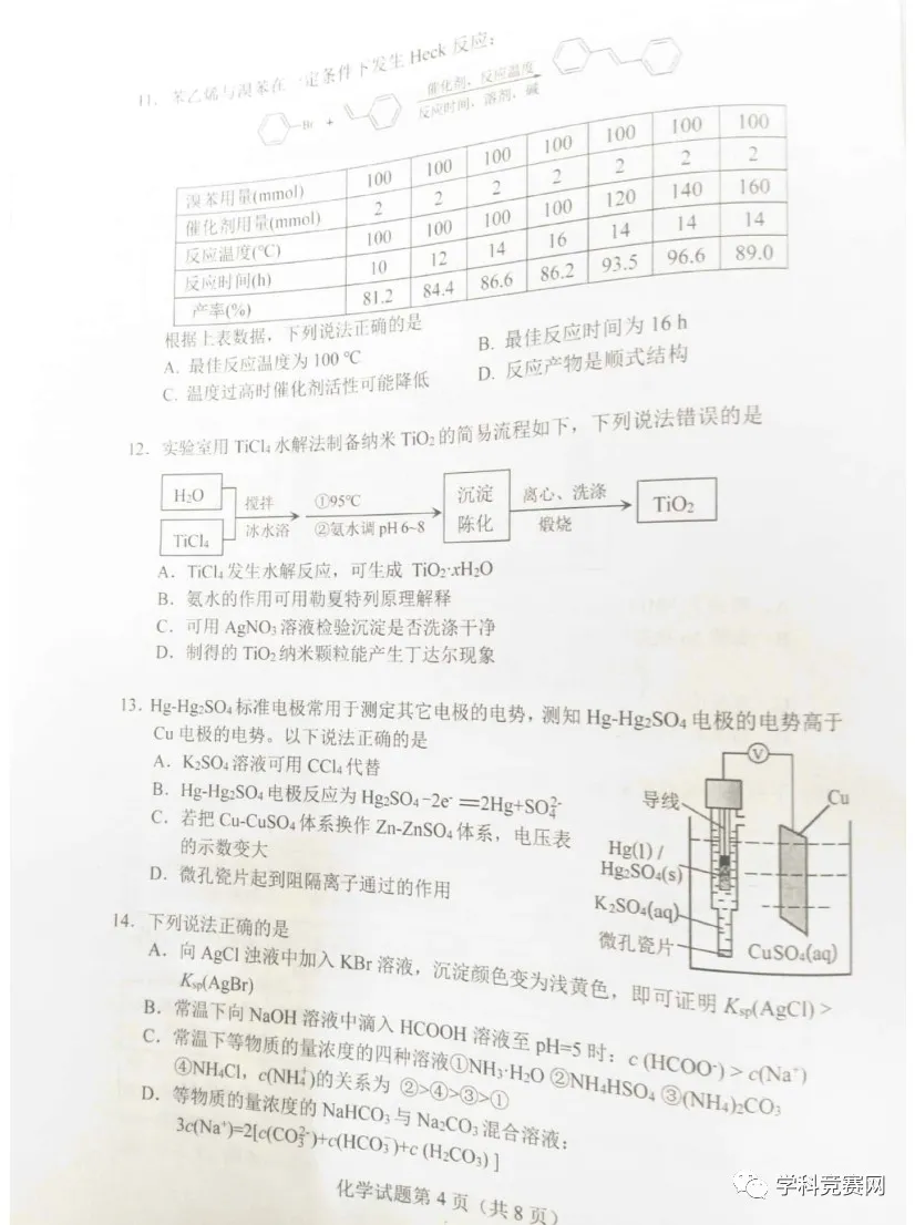 2021高中八省联考化学试卷，考完之后瑟瑟发抖，可下载打印
