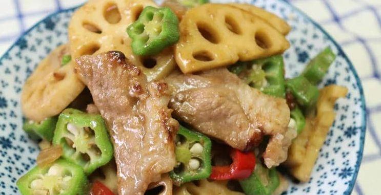 图片[1]-【莲藕秋葵烧肉】做法步骤图 教你营养好吃的莲藕秋-起舞食谱网