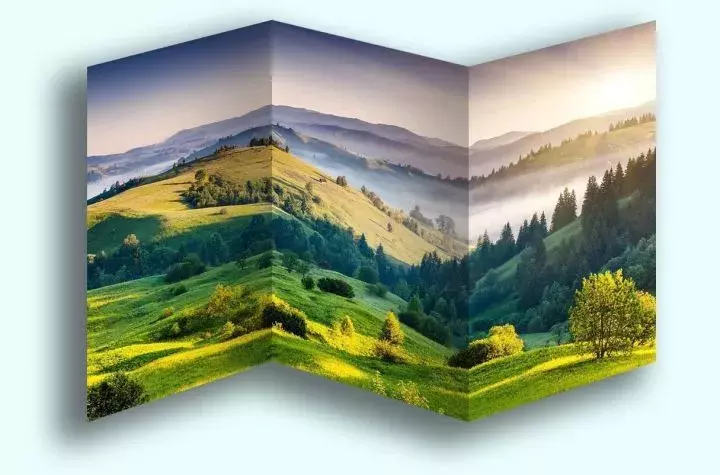 ps如何把图片两侧图像折起制作成有立体感的图片