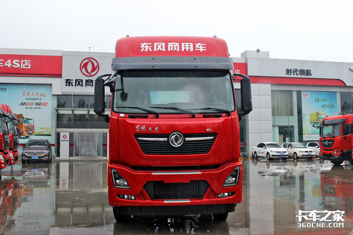 龙擎465+DT14变速箱，3000公里长续航，东风KL四轴载货车34万