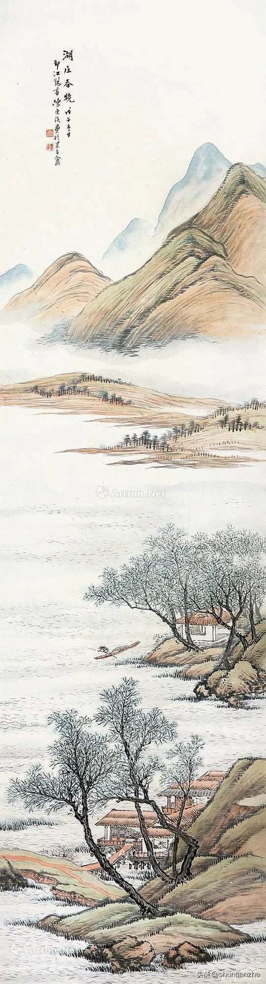 春晓图片(名家山水画《春晓图》欣赏)