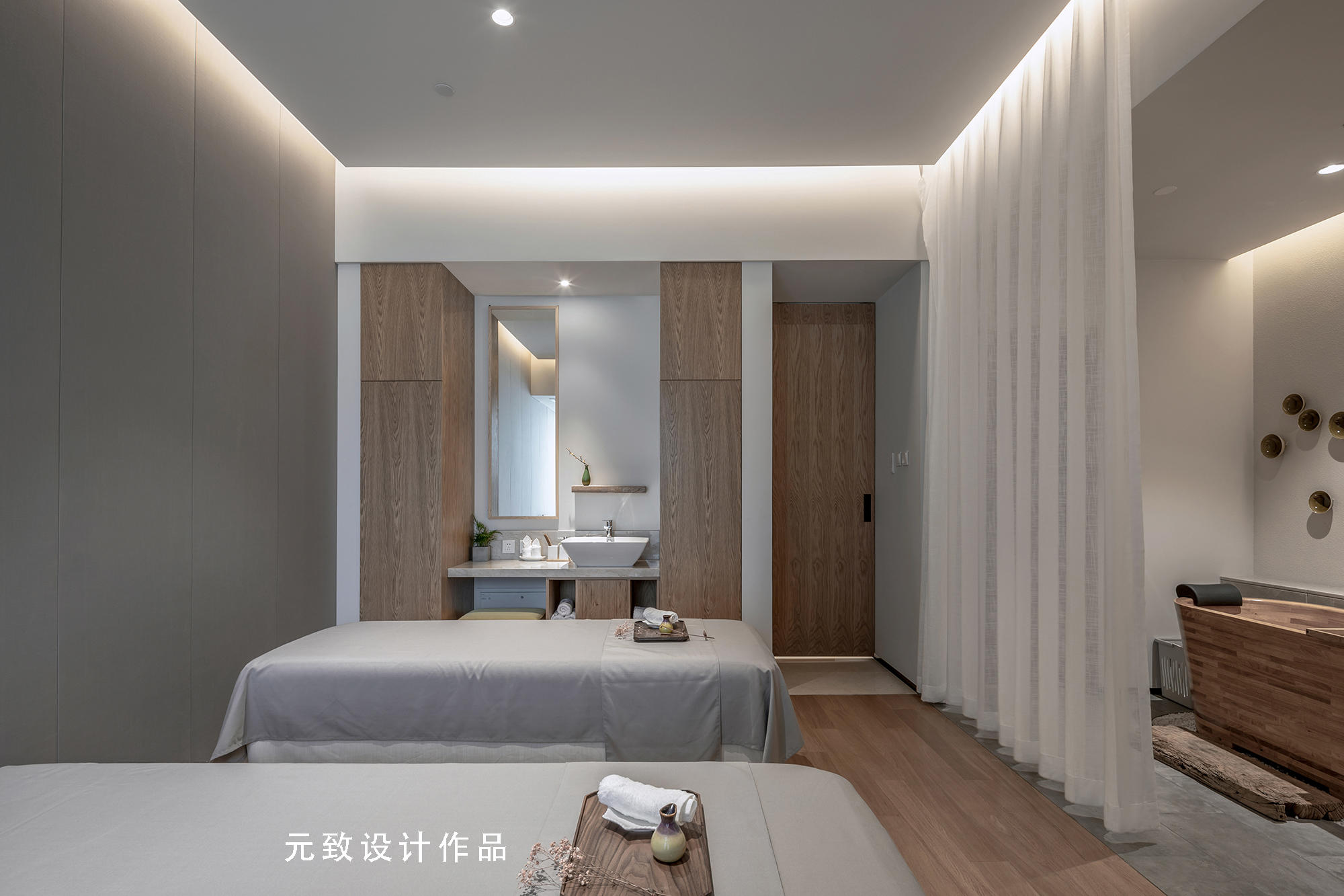 美容SPA会所装修设计！用榫卯工艺表达本真质朴的养生哲学