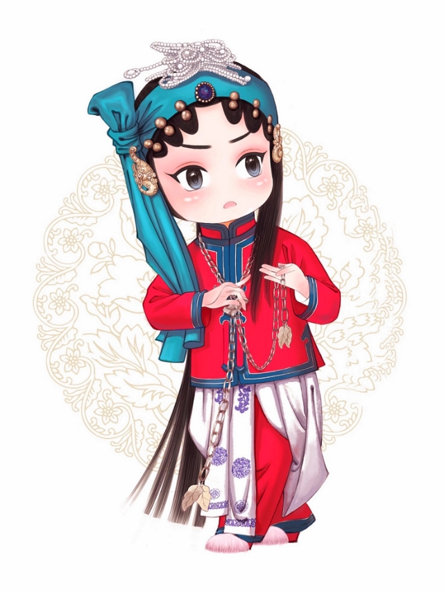 q版京剧脸谱图片大全(q版京剧人物粉墨登场,国粹卖起萌来,竟然也这么