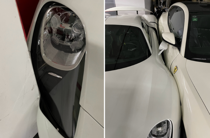 上海地库天价事故！女司机连撞法拉利、保时捷918，总价近2000万