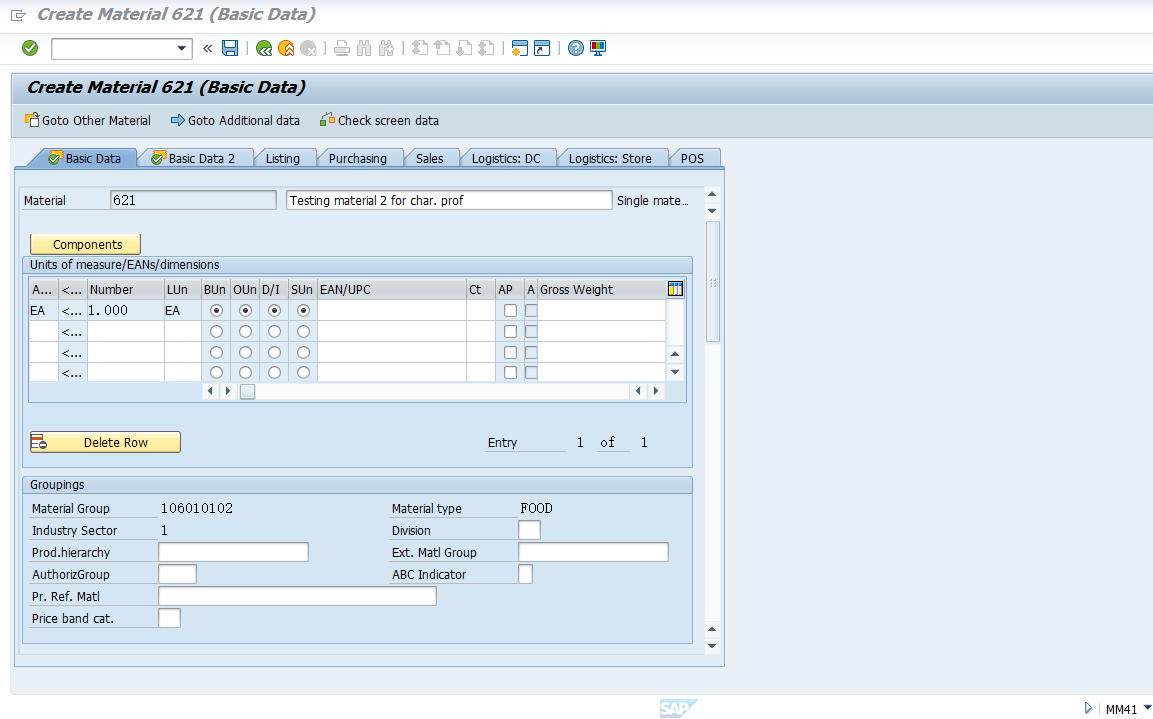 SAP RETAIL 特徵引數檔案(Characteristic Profile) II