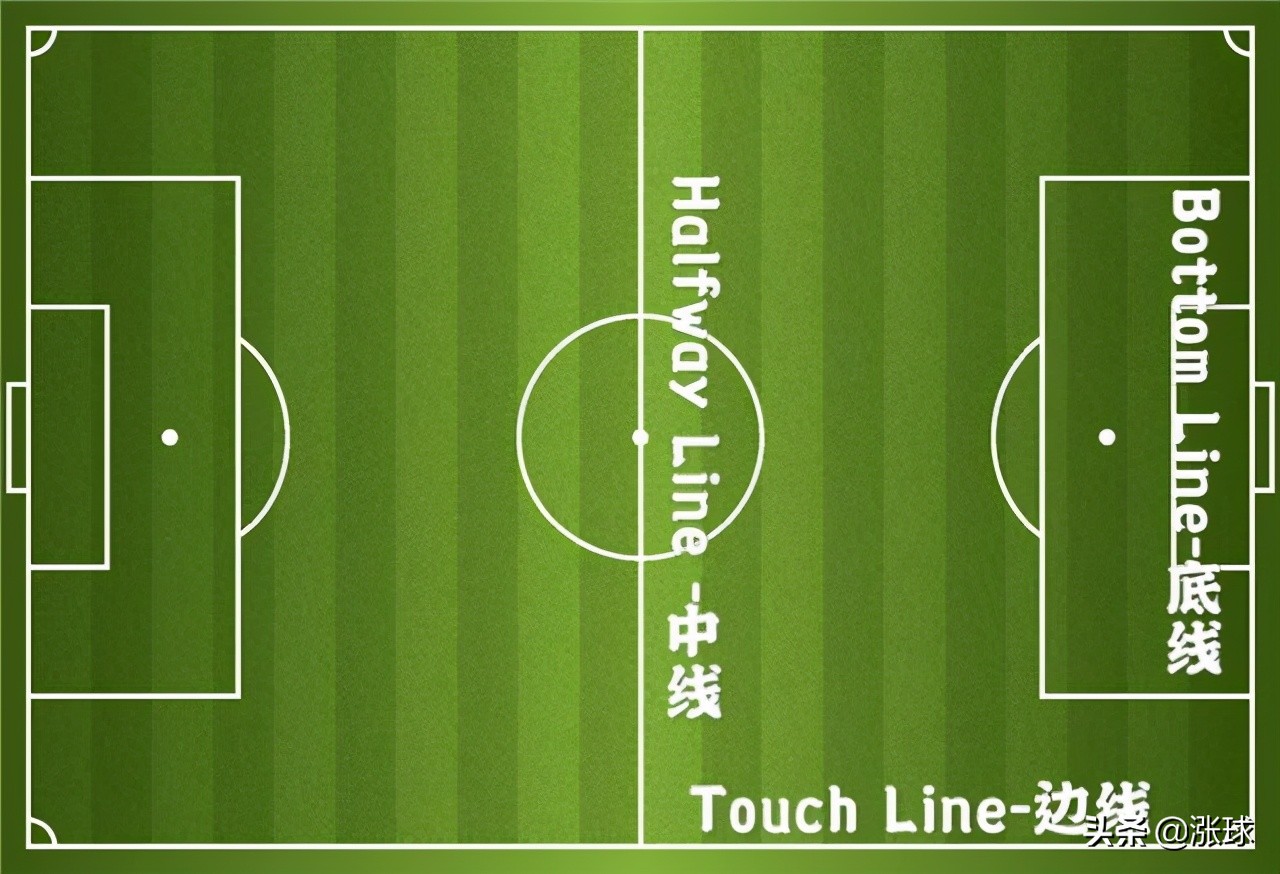 足球位置分布图英语(「涨球足球英语系列」第1期：场地)