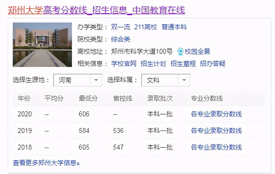 河南考生福利来了！郑州大学专项计划招生460人，达一本线即可