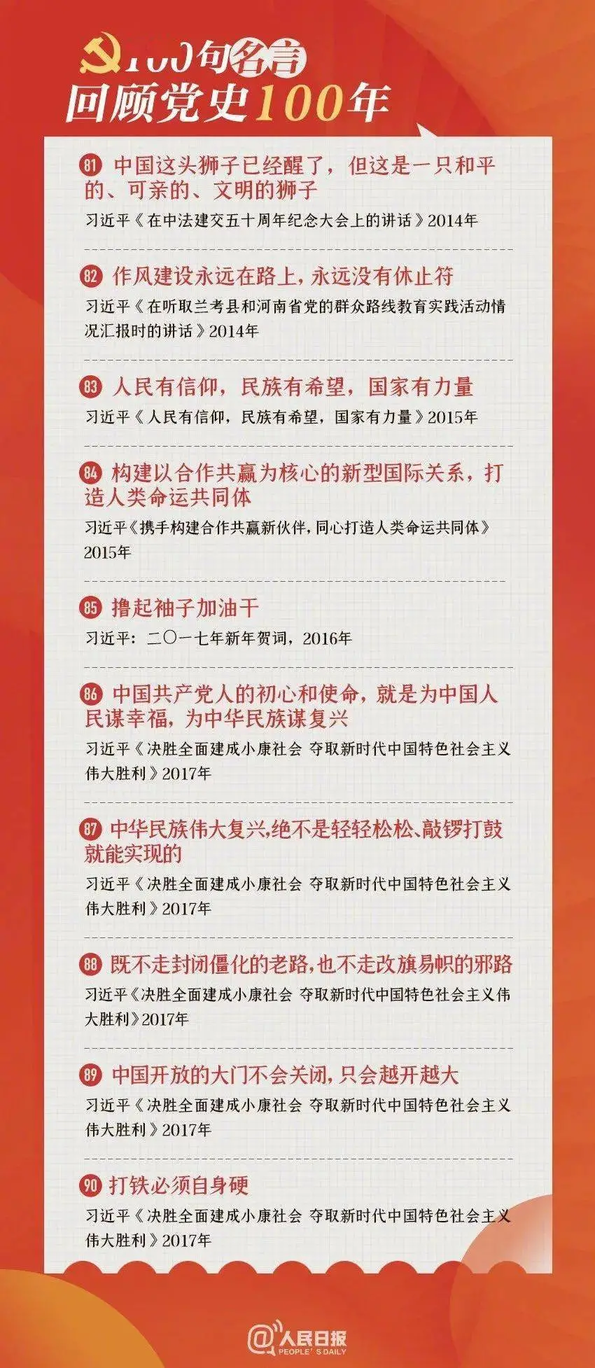 学党史丨这100句名言，哪句你最熟悉？