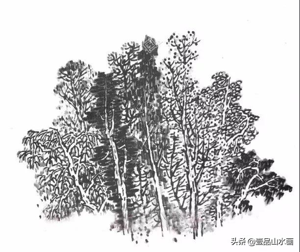 书画教程——山水画树木的画法